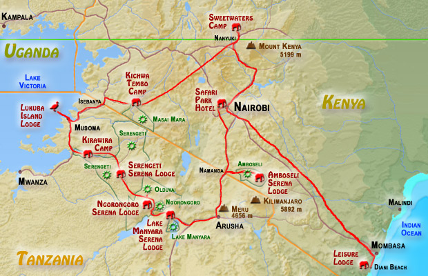 Unsere Reiseroute 2005